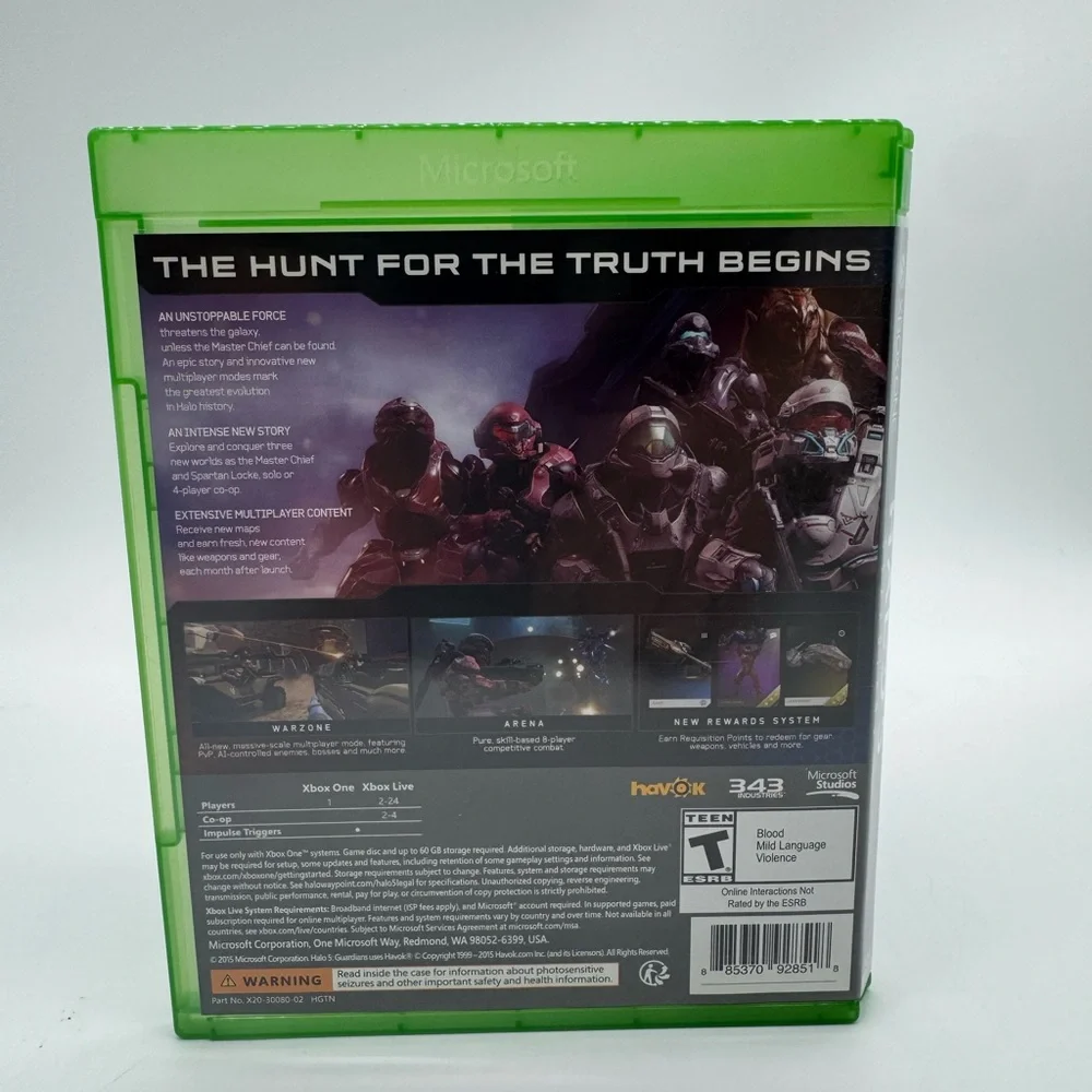 Halo 5: Guardians (Microsoft Xbox One, 2015) Complete CIB Tested